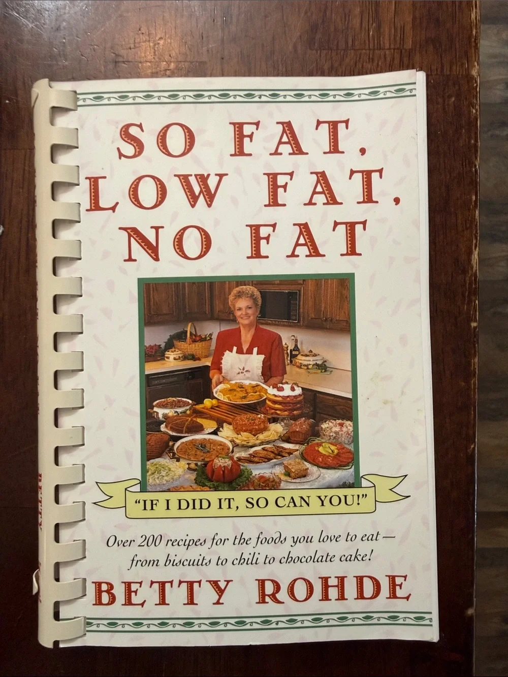 So Fat, Low Fat, No Fat Cookbook by - Cream Cover